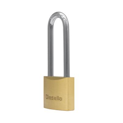 Brass Padlock Medium 30 mm (Long Shackle) with brass cylinder and hardened steel shackle